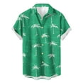 thumbnail image 1 of ZCFZJW Mens Casual Hawaiian Shirts Summer Short Sleeve Tropical Palm Tree Pattern Print Button Down Graphic Tees Shirt Tops Trendy Holiday Vacation Outfit Clothes Green XXXXL, 1 of 3