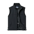 thumbnail image 1 of ZCFZJW Mens Casual Lightweight Travel Vest Trendy Fall Spring Utility Safari Vest Sleeveless Jackets for Travel Hiking Fishing Black XXL, 1 of 5