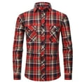 thumbnail image 1 of ZCFZJW Mens Casual Plaid Shirts Button Down Long Sleeve Regular Fit T Shirts Buffalo Plaid Dress Work Shirt with Pocket Green XXL, 1 of 4