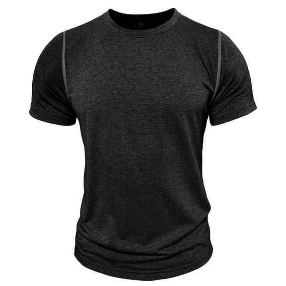 ZCFZJW Mens Casual T-Shirts Trendy Soft Cotton Basic Summer Short Sleeve Round Neck Plain Tees Shirt Tops Loose Lightweight Comfy Pullover Tops Black XXL