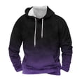 thumbnail image 1 of ZCFZJW Mens Casual Tie Dye Print Hooded Sweatshirts Loose Lightweight Comfy Long Sleeve Drawstring Hoodie Tops Trendy Fall Winter Warm Outwear Coat with Pocket Purple L, 1 of 4