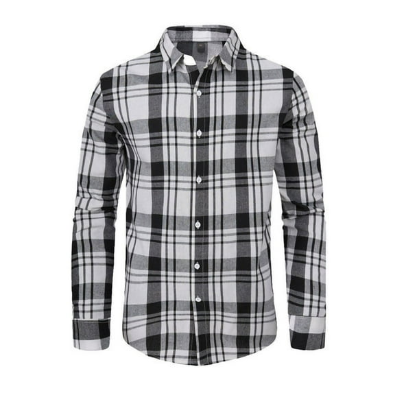 ZCFZJW Mens Corduroy Shirts Lightweight Casual Fall Long Sleeve Button Down Classic Fit Work T-Shirts Trendy Shackets with Pocket Black XXXL