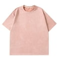 thumbnail image 1 of ZCFZJW Mens Cotton T-Shirts Pure Color Summer Short Sleeve Round Neck Casual Baggy Tshirt Tops Regular Fit Trendy Oversized Basic Tee Shirt Pink XL, 1 of 3