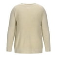 thumbnail image 1 of ZCFZJW Mens Crewneck Sweater Lightweight Casual Fall Winter Waffle Knitted Pullover Jumper Tops Raglan Sleeve Knitwear Sweaters Beige S, 1 of 6