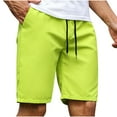 thumbnail image 1 of ZCFZJW Mens Elastic Waist Cargo Shorts Trendy Athletic Workout Short Pants Lightweight Regular Fit Summer Casual Drawstring Bermuda Shorts with Pockets Mint Green M, 1 of 6