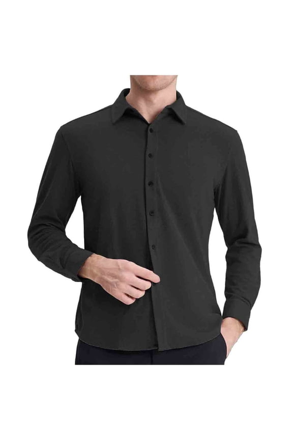 Mens Flannel Shirts Long Sleeve Thermal Button Down Sherpa Fleece Lined Shirt Shacket Lightweight Fall Winter Thick Warm Jackets Black S