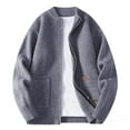 thumbnail image 1 of ZCFZJW Mens Full Zip up Sweaters Lightweight Casual Long Sleeve Open Front Cardigan Outwear Jackets Trendy Cozy Knitwear Tops with Pockets Gray XXL, 1 of 6