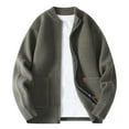 thumbnail image 1 of ZCFZJW Mens Full Zip up Sweaters Lightweight Casual Long Sleeve Open Front Cardigan Outwear Jackets Trendy Cozy Knitwear Tops with Pockets Green XL, 1 of 5