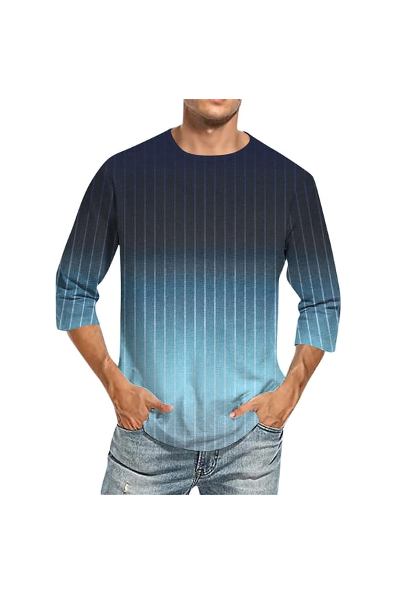 Mens Half Sleeve Tops Summer Casual Tie Dye Striped Print Short Sleeve Round Neck Graphic Tees Shirt Loose Lightweight Comfy Pullover T-Shirts Blue XXXXL