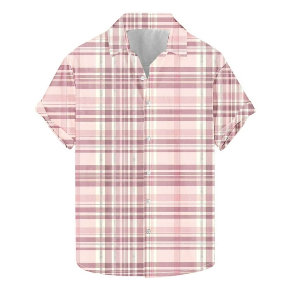 ZCFZJW Mens Hawaiian Beach Vacation T-Shirts Funny Pattern Print Short Sleeve Button Down Graphic Holiday Tees Shirt Regular Fit Soft Cotton Tops Multicolor#13 L