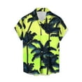 thumbnail image 1 of ZCFZJW Mens Hawaiian Shirt Short Sleeve Button Down Shirts Tropical Palm Tree Pattern Graphic Summer Beach Vacation T-Shirts Tops Blue XL, 1 of 3