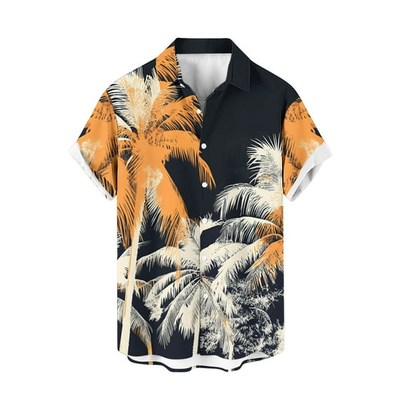 ZCFZJW Mens Hawaiian Shirts Big and Tall Regular Fit Casual Summer Short Sleeve Casual Button Down Tropical Beach Vacation Tees Shirt Tops Multicolor#05 XXXXL
