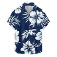 thumbnail image 1 of ZCFZJW Mens Hawaiian Shirts Big and Tall Regular Fit Summer Short Sleeve Casual Button Down Tropical Beach Shirt Trendy Holiday Vacation Tees Tops Multicolor#12 XXXXL, 1 of 5