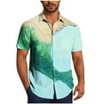 thumbnail image 1 of ZCFZJW Mens Hawaiian Shirts Funny Mexican Gulf Printed Summer Short Sleeve Button Down Graphic Holiday Beach Vacation Tees Shirt Tops Multicolor#03 L, 1 of 6