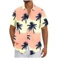thumbnail image 1 of ZCFZJW Mens Hawaiian Shirts Short Sleeve Big and Tall Regular Fit Casual Summer Button Down Tropical Beach Shirt Lightweight Collared Tees Tops Multicolor#21 M, 1 of 5