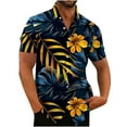 thumbnail image 1 of ZCFZJW Mens Hawaiian Shirts Short Sleeve Tropical Button Down Shirts Casual Big and Tall Regular Fit Summer Holiday Vacation Beach Shirts Tops Multicolor#13 S, 1 of 3