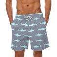 thumbnail image 1 of ZCFZJW Mens Hawiian Swim Trunks Quick Dry Summer Drawstring Elastic Waist Beach Shorts Lightweight Regular Fit Tropical Print Short Pants with Pockets Multicolor#08 XXXXXL, 1 of 5