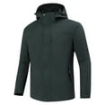 thumbnail image 1 of ZCFZJW Mens Lightweight Hooded Waterproof Rain Jacket Breathable Long Sleeve Full Zip up Raincoat Shell for Outdoor Mountain Hiking Gray L, 1 of 3