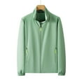 thumbnail image 1 of ZCFZJW Mens Lightweight Rain Jacket Waterproof Windbreaker Packable Rain Coat with Zip Pockets for Golf Running Hiking Travel Green L, 1 of 9