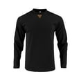 thumbnail image 1 of ZCFZJW Mens Muscle Slim Fitted T-Shirts Lightweight Basic T Shirts Ribbed Anti-Wrinkle Crewneck Cutout Gym Workout Long Sleeve Pullover Tops Black XXXL, 1 of 5