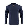 thumbnail image 1 of ZCFZJW Mens Muscle Slim Fitted T-Shirts Lightweight Basic T Shirts Ribbed Anti-Wrinkle Crewneck Cutout Gym Workout Long Sleeve Pullover Tops Navy M, 1 of 5