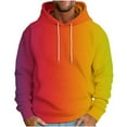 thumbnail image 1 of ZCFZJW Mens Ombre Hoodie Tops Lightweight Casual Drawstring Long Sleeve Hooded Pullover Sweatshirts Trendy Tie Dye Gradient Print Warm Coat with Pockets Multicolor#03 XL, 1 of 5