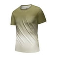 thumbnail image 1 of ZCFZJW Mens Ombre Tops Lightweight Quick Dry Casual Gradient Color Summer Short Sleeve Basic Crewneck Active T-Shirts Trendy Regular Fit Pullover Coffee M, 1 of 5