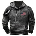 thumbnail image 1 of ZCFZJW Mens Patriotic Sweatshirts Vintage USA Flag Pattern Print Long Sleeve Casual Drawstring Hooded Pullover Tops Lightweight Comfy Athletic Workout Hoodie Outwear with Pockets Black XXXL, 1 of 4