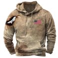 thumbnail image 1 of ZCFZJW Mens Patriotic Sweatshirts Vintage USA Flag Pattern Print Long Sleeve Casual Drawstring Hooded Pullover Tops Lightweight Comfy Athletic Workout Hoodie Outwear with Pockets White L, 1 of 4