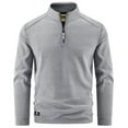 thumbnail image 1 of ZCFZJW Mens Quarter Zip Pullover Fleece Sweater Casual Fall Winter Thick Warm Long Sleeve Stand Collar Sweatshirt Lightweight Thermal Jacket Dark Gray L, 1 of 9