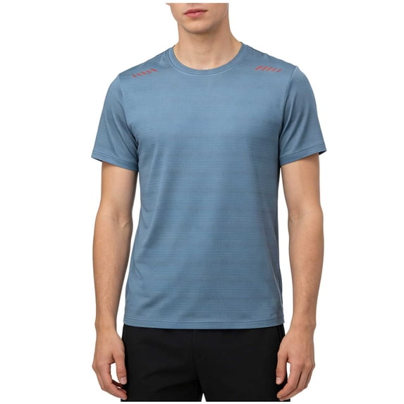 ZCFZJW Mens Rash Guard Short Sleeve UPF 50+ Sun UV Quick Dry Shirts Workout Swim Running Athletic Breathable T-Shirt Light Blue XXXL