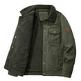thumbnail image 1 of ZCFZJW Mens Sherpa Fleece Lined Trucker Jackets Casual Long Sleeve Winter Thick Warm Coat Outwear Outdoor Bamber Jacket with Cargo Pockets Army Green M, 1 of 7