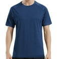 thumbnail image 1 of ZCFZJW Mens Short Sleeve Outdoor Performance T-Shirt Lightweight Quick Dry Crew UPF 50+ Athletic Running Workout Fishing Top Shirts Blue XXXXXL, 1 of 7