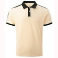 thumbnail image 1 of ZCFZJW Mens Short Sleeve Polo Shirts Quick Dry Breathable Performance Casual Solid Color Athletic Lightweight Stretch Golf T-Shirts Tops Khaki XXL, 1 of 4