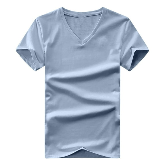 ZCFZJW Mens Slim Fit Workout T-Shirts Big and Tall Short Sleeve Solid Color Casual V Neck Plain Tees Shirt Trendy Athletic Gym T Shirt Tops Gray XXXXL
