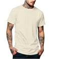 thumbnail image 1 of ZCFZJW Mens Summer Tshirt Sparkly Glitter Short Sleeve Shirts Trendy Basic Cotton Crewneck Tee Tops Dressy Casual Regular Fit Athletic Shirts Beige L, 1 of 6