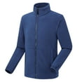 thumbnail image 1 of ZCFZJW Mens Thick Warm Sherpa Fleece Jackets Casual Full Zip up Long Sleeve Stand Collar Pullover Sweater Tops Winter Thermal Outwear Coat with Pockets Blue S, 1 of 7