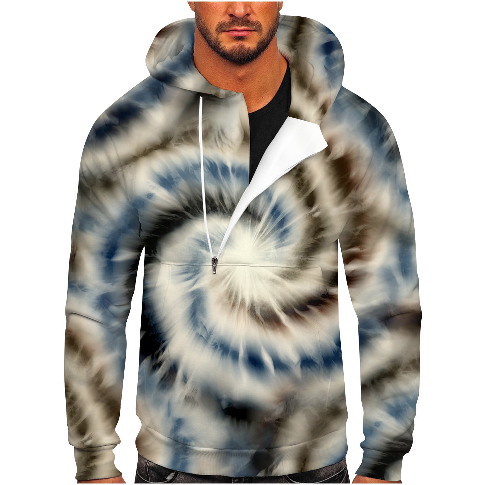 Half tie hotsell dye hoodie
