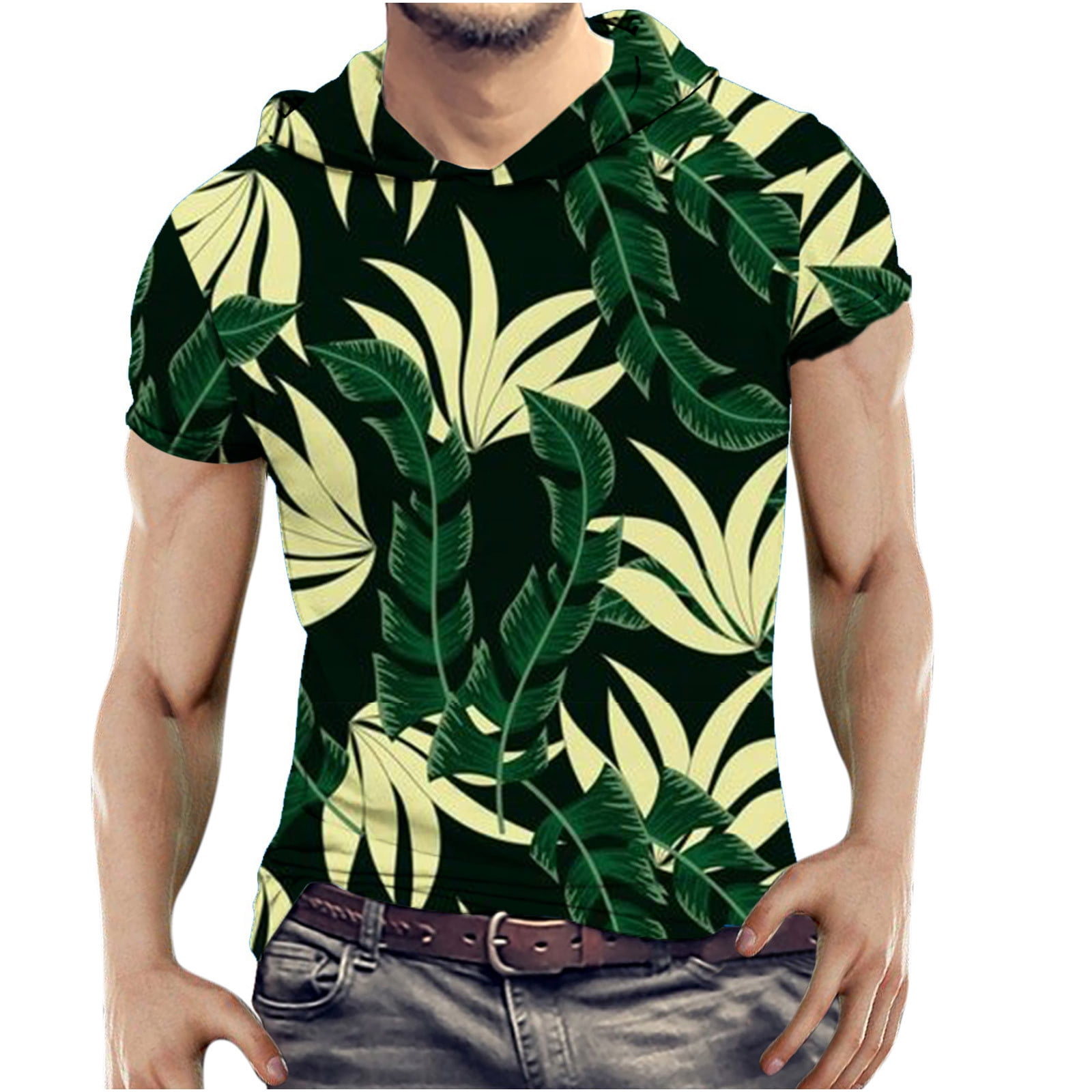 ZCFZJW Mens Tropical Hawaiian Shirts Casual Summer Short Sleeve