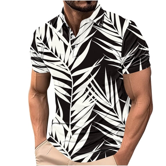 ZCFZJW Mens Tropical Shirts Casual Floral Print Summer Short Sleeve Button V Neck Graphic Tees Shirt Tops Loose Lightweight Comfy Pullover T-Shirts Multicolor#01 XXXXL