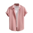 thumbnail image 1 of ZCFZJW Mens Western Shirts Vintage Ethnic Style Print Summer Short Sleeve Button Down Graphic Tees Shirt Trendy Holiday Vacation Beach Hawaiian Tops Pink M, 1 of 8