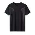 thumbnail image 1 of ZCFZJW Mens Workout Shirts Short Sleeve Athletic Quick Dry Regular Fit Tshirts Shirts Running Gym Crewneck Basic T-Shirts Black XXL, 1 of 5