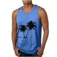 thumbnail image 1 of ZCFZJW Mens Workout Tank Top Big and Tall Regular Fit Quick Dry Sleeveless Swim Shirt Gym Muscle Athletic Summer Tropical Print Beach T Shirts Blue XXXXL, 1 of 5