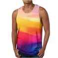 thumbnail image 1 of ZCFZJW Ombre Tank Tops for Men Big and Tall Casual Tie Dye Gradient Print Sleeveless Vest Loose Lightweight Casual Basic Workout Tees Shirt Multicolor#06 XXXL, 1 of 5