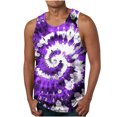 thumbnail image 1 of ZCFZJW Ombre Tank Tops for Men Big and Tall Casual Tie Dye Gradient Print Sleeveless Vest Loose Lightweight Casual Basic Workout Tees Shirt Multicolor#09 XXL, 1 of 5