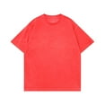 thumbnail image 1 of ZCFZJW Oversized T Shirts for Men Streetwear Vintage Short Sleeve Casual Baggy Loose Solid Basic Cotton Athletic Tee Pullover Tops Red XXL, 1 of 3