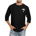 thumbnail image 1 of ZCFZJW Palm Tees Shirts for Men Big and Tall Regular Fit Casual Summer Short Sleeve Round Neck Graphic T-Shirt Loose Comfy Soft Cotton Pullover Tops Black XXXXXL, 1 of 4