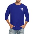 thumbnail image 1 of ZCFZJW Palm Tees Shirts for Men Big and Tall Regular Fit Casual Summer Short Sleeve Round Neck Graphic T-Shirt Loose Comfy Soft Cotton Pullover Tops Blue XL, 1 of 4