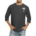 thumbnail image 1 of ZCFZJW Palm Tees Shirts for Men Big and Tall Regular Fit Casual Summer Short Sleeve Round Neck Graphic T-Shirt Loose Comfy Soft Cotton Pullover Tops Dark Gray XXL, 1 of 4