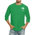 thumbnail image 1 of ZCFZJW Palm Tees Shirts for Men Big and Tall Regular Fit Casual Summer Short Sleeve Round Neck Graphic T-Shirt Loose Comfy Soft Cotton Pullover Tops Green XXXXL, 1 of 4